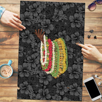 Hawaii Lei Kamehameha Puzzle Ele'ele Seamless Pattern Hibiscus Flower