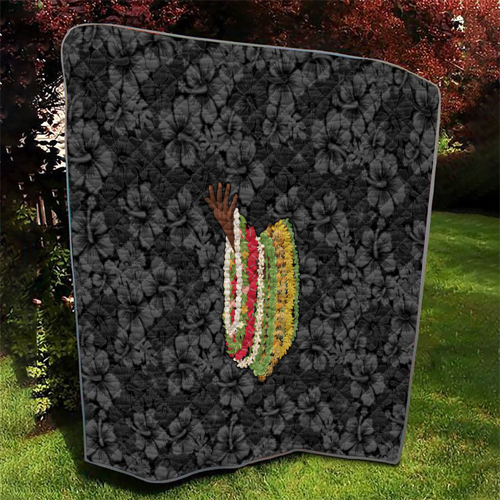 Hawaii Lei Kamehameha Quilt Ele'ele Seamless Pattern Hibiscus Flower