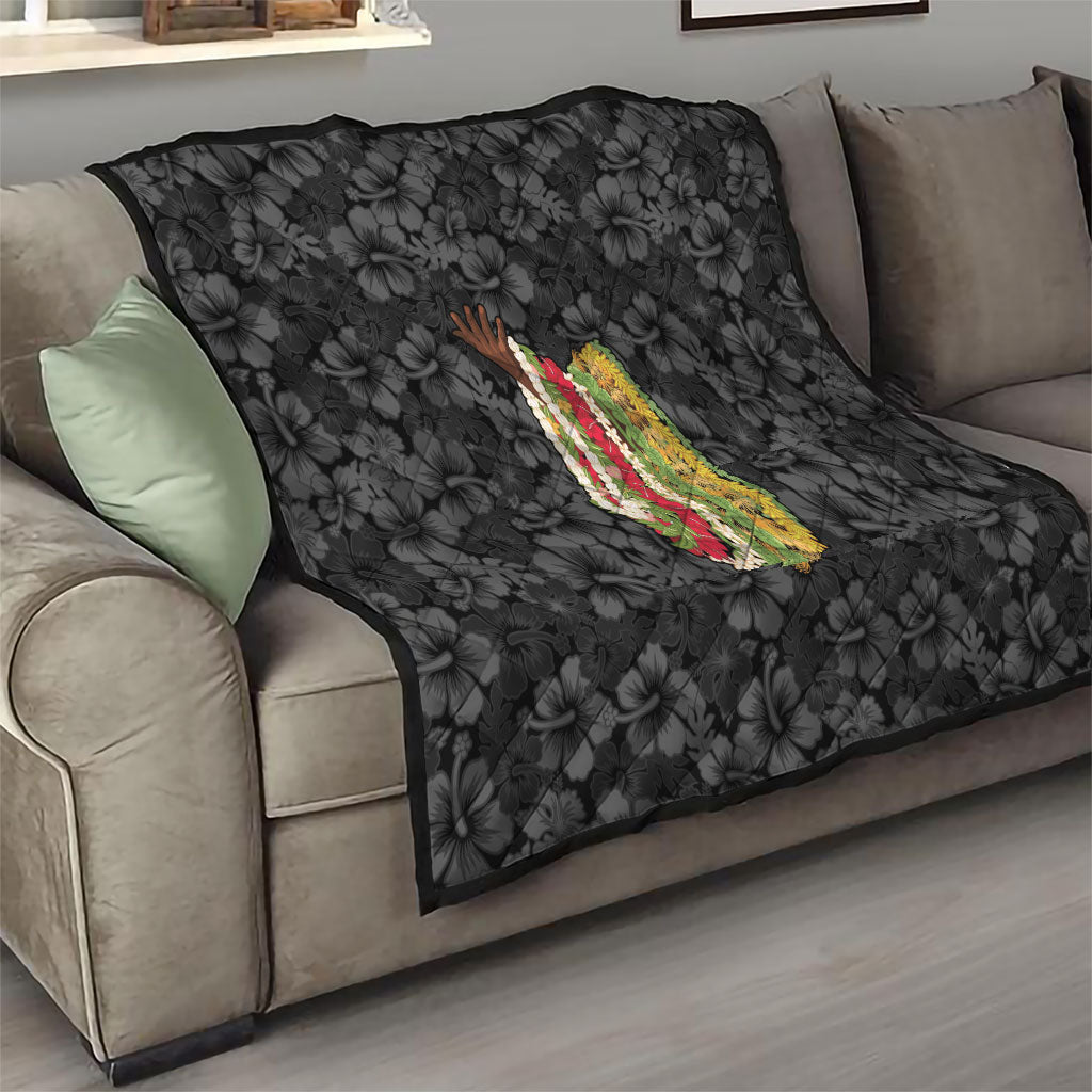 Hawaii Lei Kamehameha Quilt Ele'ele Seamless Pattern Hibiscus Flower