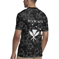 Hawaii Lei Kamehameha Rugby Jersey Ele'ele Seamless Pattern Hibiscus Flower