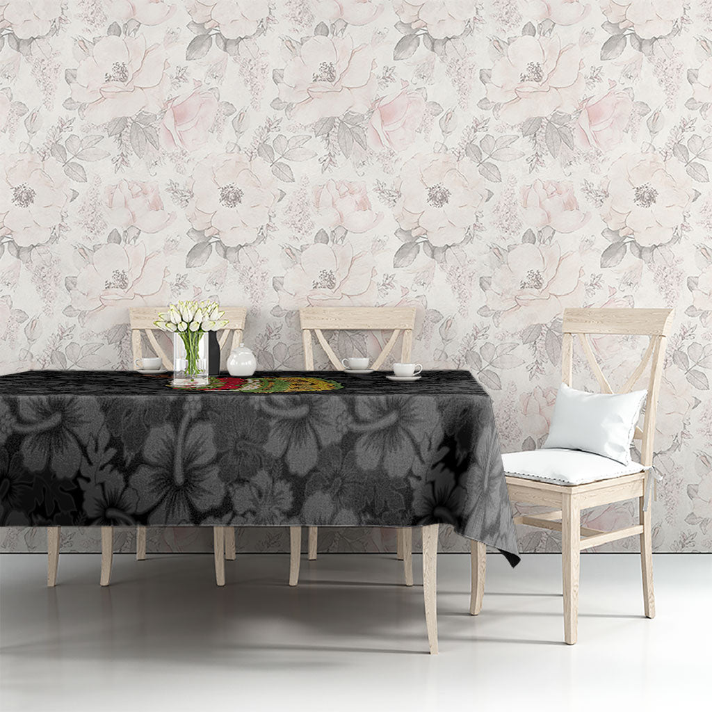 Hawaii Lei Kamehameha Tablecloth Ele'ele Seamless Pattern Hibiscus Flower