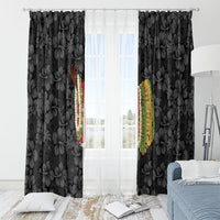Hawaii Lei Kamehameha Window Curtain Ele'ele Seamless Pattern Hibiscus Flower