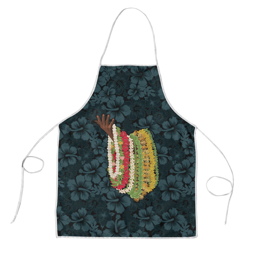 Hawaii Lei Kamehameha Apron Uliuli Seamless Pattern Hibiscus Flower