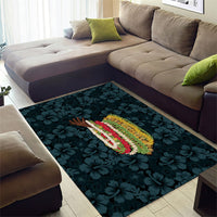 Hawaii Lei Kamehameha Area Rug Uliuli Seamless Pattern Hibiscus Flower