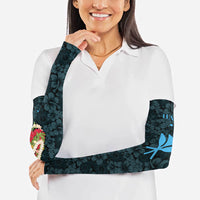 Hawaii Lei Kamehameha Arm Sleeves Uliuli Seamless Pattern Hibiscus Flower