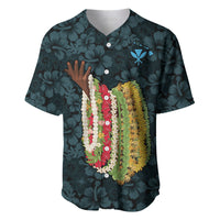 Hawaii Lei Kamehameha Baseball Jersey Uliuli Seamless Pattern Hibiscus Flower