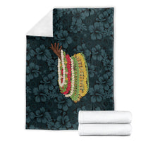 Hawaii Lei Kamehameha Blanket Uliuli Seamless Pattern Hibiscus Flower