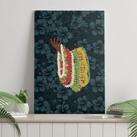 Hawaii Lei Kamehameha Canvas Wall Art Uliuli Seamless Pattern Hibiscus Flower