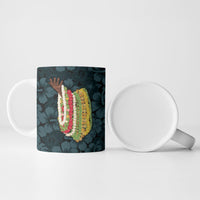 Hawaii Lei Kamehameha Ceramic Mug Uliuli Seamless Pattern Hibiscus Flower