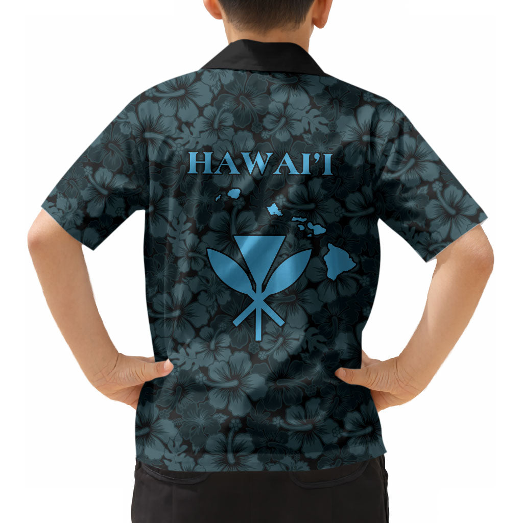 Hawaii Lei Kamehameha Kid Hawaiian Shirt Uliuli Seamless Pattern Hibiscus Flower LT9 - Polynesian Pride