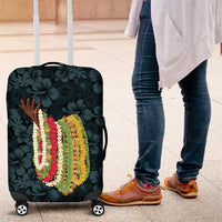 Hawaii Lei Kamehameha Luggage Cover Uliuli Seamless Pattern Hibiscus Flower