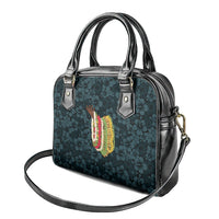 Hawaii Lei Kamehameha Shoulder Handbag Uliuli Seamless Pattern Hibiscus Flower
