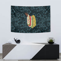 Hawaii Lei Kamehameha Tapestry Uliuli Seamless Pattern Hibiscus Flower