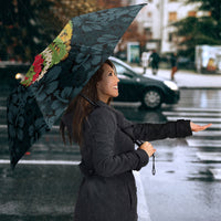 Hawaii Lei Kamehameha Umbrella Uliuli Seamless Pattern Hibiscus Flower