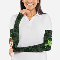 Hawaii Lei Kamehameha Arm Sleeves Oma'oma'o Seamless Pattern Hibiscus Flower