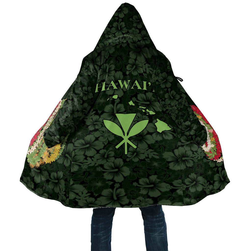 Hawaii Lei Kamehameha Cloak Oma'oma'o Seamless Pattern Hibiscus Flower