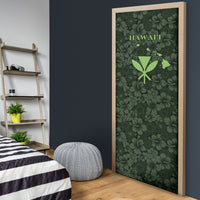 Hawaii Lei Kamehameha Door Cover Oma'oma'o Seamless Pattern Hibiscus Flower