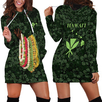 Hawaii Lei Kamehameha Hoodie Dress Oma'oma'o Seamless Pattern Hibiscus Flower LT9 - Polynesian Pride