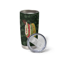 Hawaii Lei Kamehameha Tumbler Cup Oma'oma'o Seamless Pattern Hibiscus Flower LT9 - Polynesian Pride