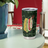 Hawaii Lei Kamehameha Tumbler Cup Oma'oma'o Seamless Pattern Hibiscus Flower LT9 - Polynesian Pride