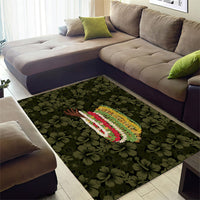 Hawaii Lei Kamehameha Area Rug Melemele Seamless Pattern Hibiscus Flower