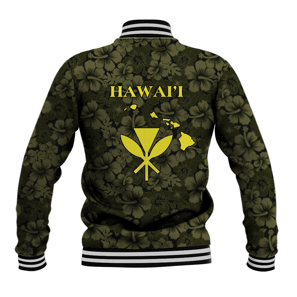 Hawaii Lei Kamehameha Baseball Jacket Melemele Seamless Pattern Hibiscus Flower