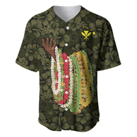 Hawaii Lei Kamehameha Baseball Jersey Melemele Seamless Pattern Hibiscus Flower