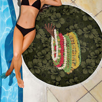 Hawaii Lei Kamehameha Beach Blanket Melemele Seamless Pattern Hibiscus Flower
