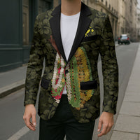 Hawaii Lei Kamehameha Blazer Melemele Seamless Pattern Hibiscus Flower