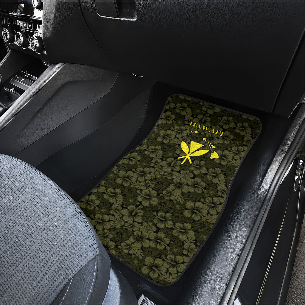 Hawaii Lei Kamehameha Car Mats Melemele Seamless Pattern Hibiscus Flower LT9 - Polynesian Pride