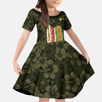 Hawaii Lei Kamehameha Family Matching Summer Maxi Dress and Hawaiian Shirt Melemele Seamless Pattern Hibiscus Flower
