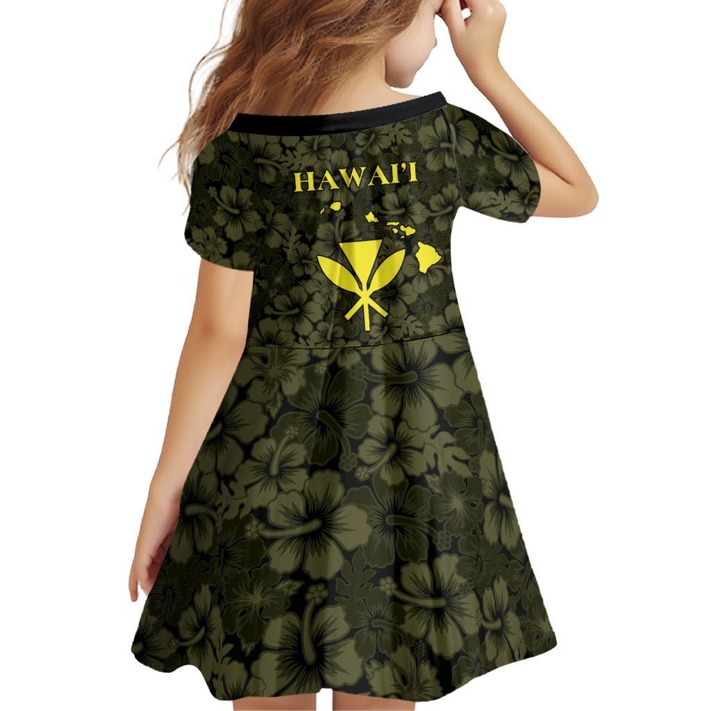 Hawaii Lei Kamehameha Family Matching Summer Maxi Dress and Hawaiian Shirt Melemele Seamless Pattern Hibiscus Flower