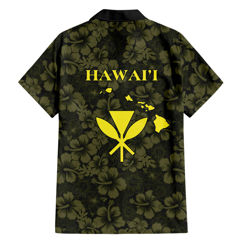 Hawaii Lei Kamehameha Family Matching Summer Maxi Dress and Hawaiian Shirt Melemele Seamless Pattern Hibiscus Flower