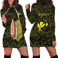 Hawaii Lei Kamehameha Hoodie Dress Melemele Seamless Pattern Hibiscus Flower LT9 - Polynesian Pride
