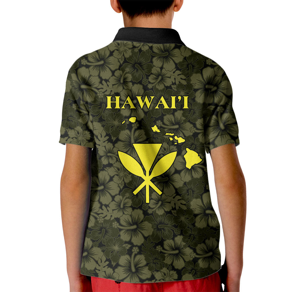 Hawaii Lei Kamehameha Kid Polo Shirt Melemele Seamless Pattern Hibiscus Flower