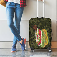 Hawaii Lei Kamehameha Luggage Cover Melemele Seamless Pattern Hibiscus Flower