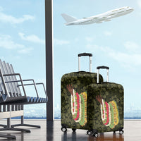 Hawaii Lei Kamehameha Luggage Cover Melemele Seamless Pattern Hibiscus Flower