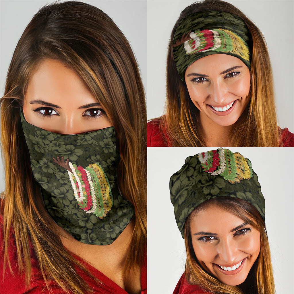 Hawaii Lei Kamehameha Neck Gaiter Melemele Seamless Pattern Hibiscus Flower LT9 - Polynesian Pride