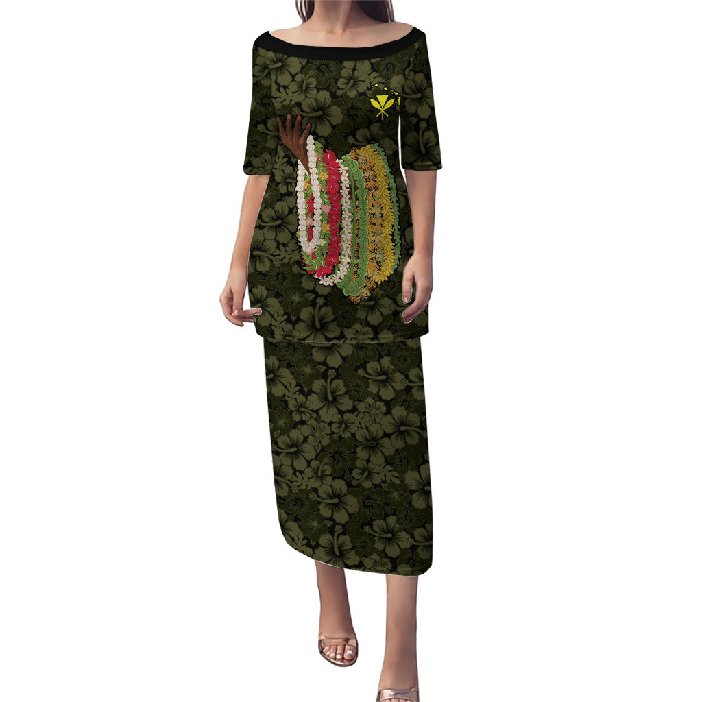 Hawaii Lei Kamehameha Puletasi Melemele Seamless Pattern Hibiscus Flower LT9 Long Dress Yellow - Polynesian Pride