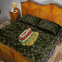 Hawaii Lei Kamehameha Quilt Bed Set Melemele Seamless Pattern Hibiscus Flower