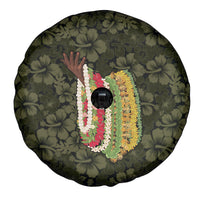 Hawaii Lei Kamehameha Spare Tire Cover Melemele Seamless Pattern Hibiscus Flower
