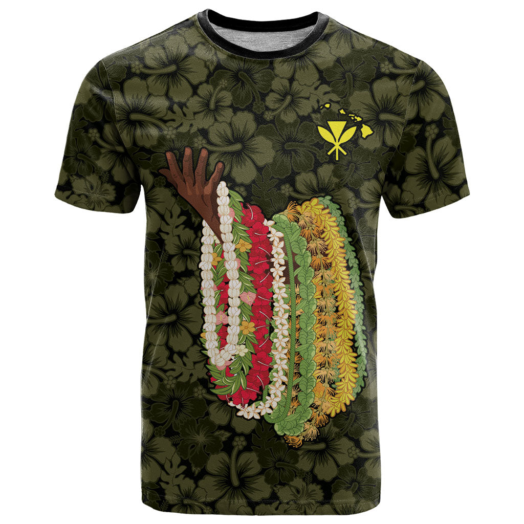 Hawaii Lei Kamehameha T Shirt Melemele Seamless Pattern Hibiscus Flower LT9 Yellow - Polynesian Pride