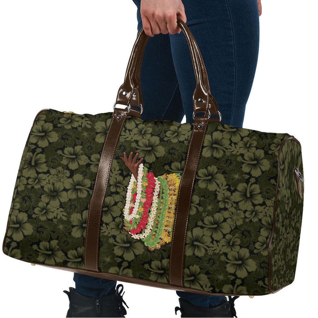 Hawaii Lei Kamehameha Travel Bag Melemele Seamless Pattern Hibiscus Flower LT9 - Polynesian Pride