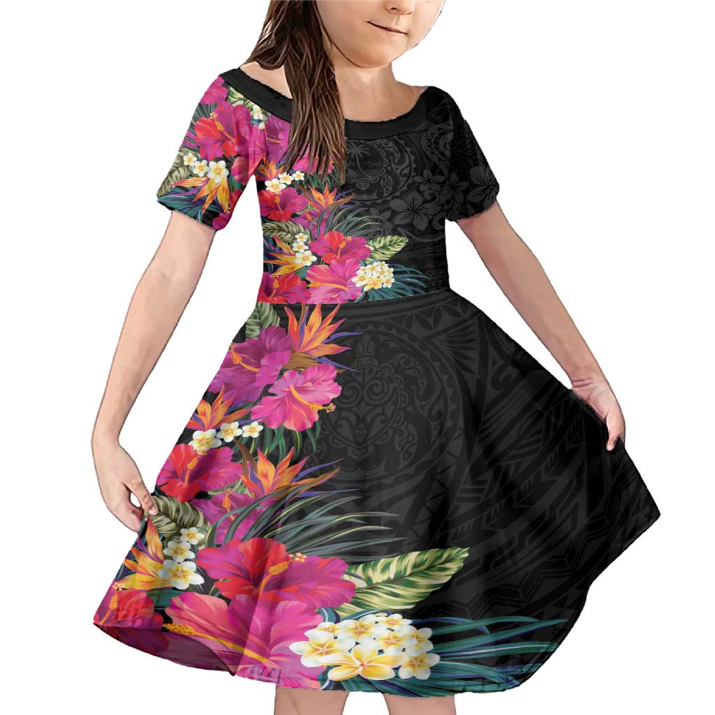 Hafa Adai Guam Family Matching Mermaid Dress and Hawaiian Shirt Tropical Flowers Colorful Vibes