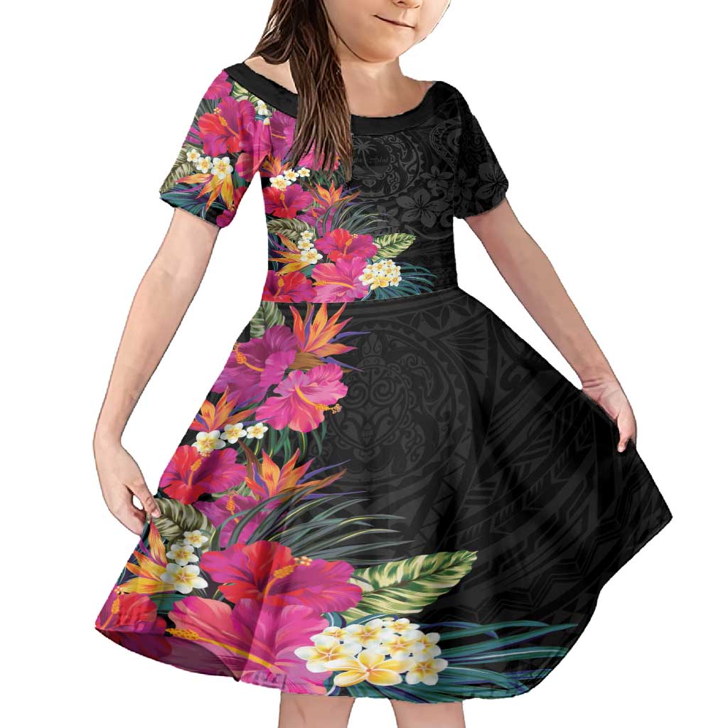 Hafa Adai Guam Family Matching Summer Maxi Dress and Hawaiian Shirt Tropical Flowers Colorful Vibes