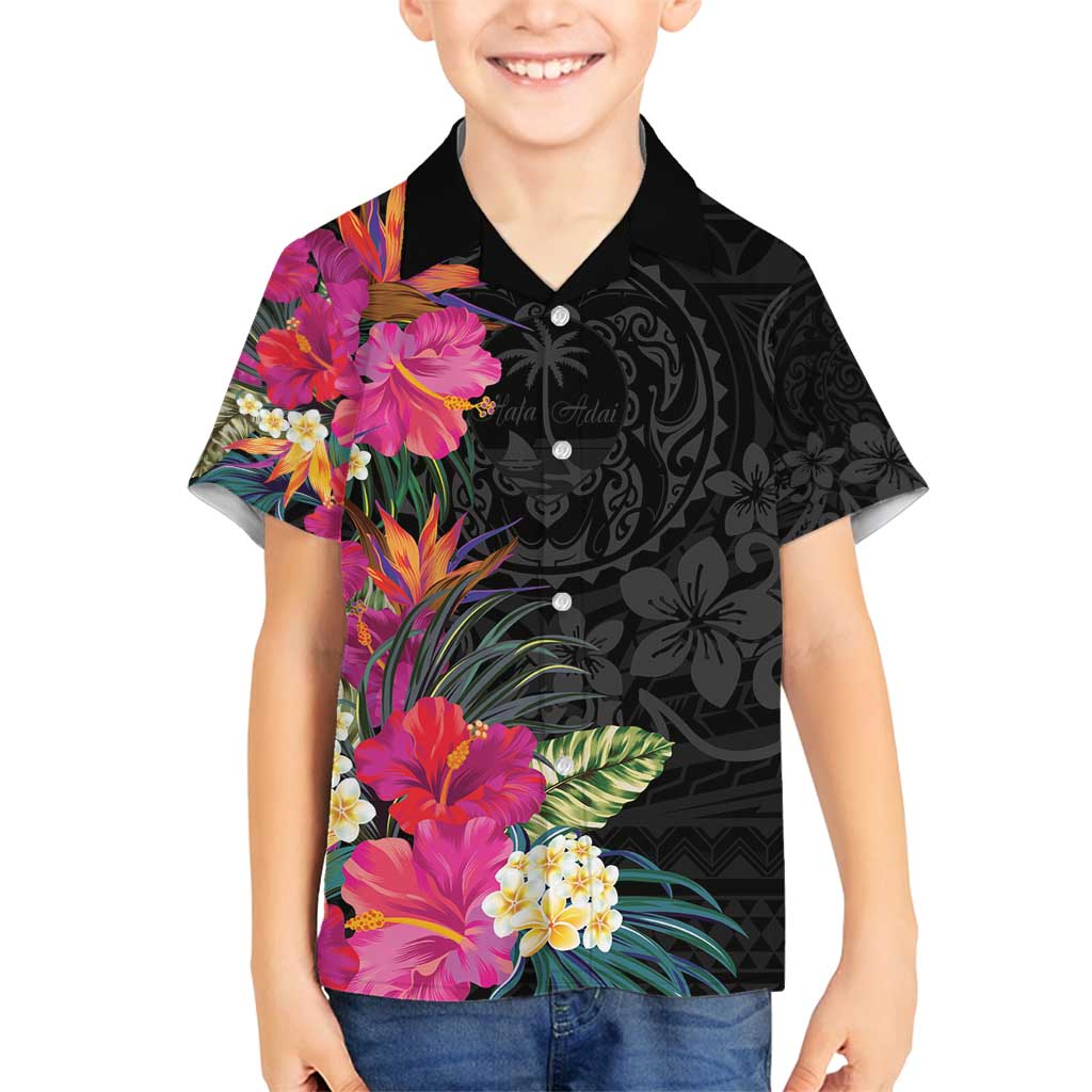Hafa Adai Guam Family Matching Tank Maxi Dress and Hawaiian Shirt Tropical Flowers Colorful Vibes