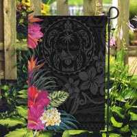 Hafa Adai Guam Garden Flag Tropical Flowers Colorful Vibes LT9 Garden Flag Black - Polynesian Pride