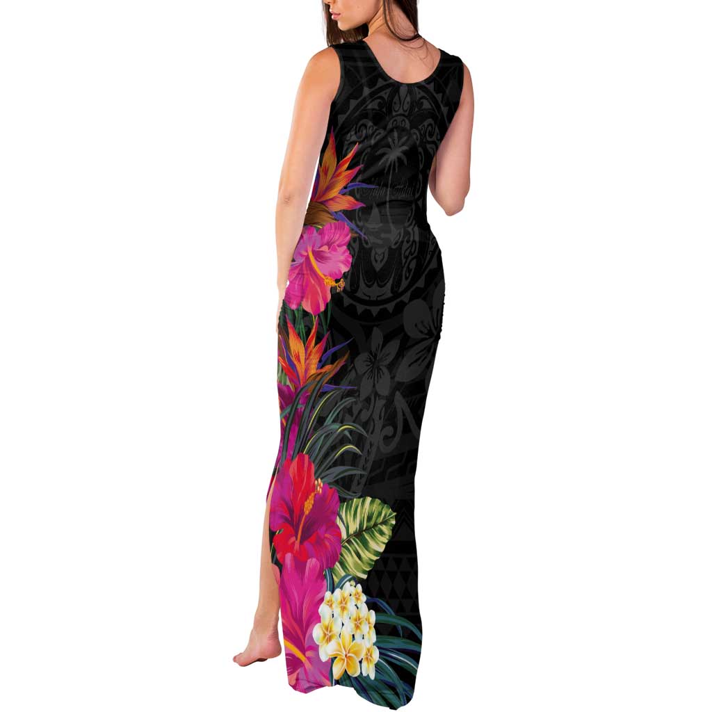 Hafa Adai Guam Tank Maxi Dress Tropical Flowers Colorful Vibes