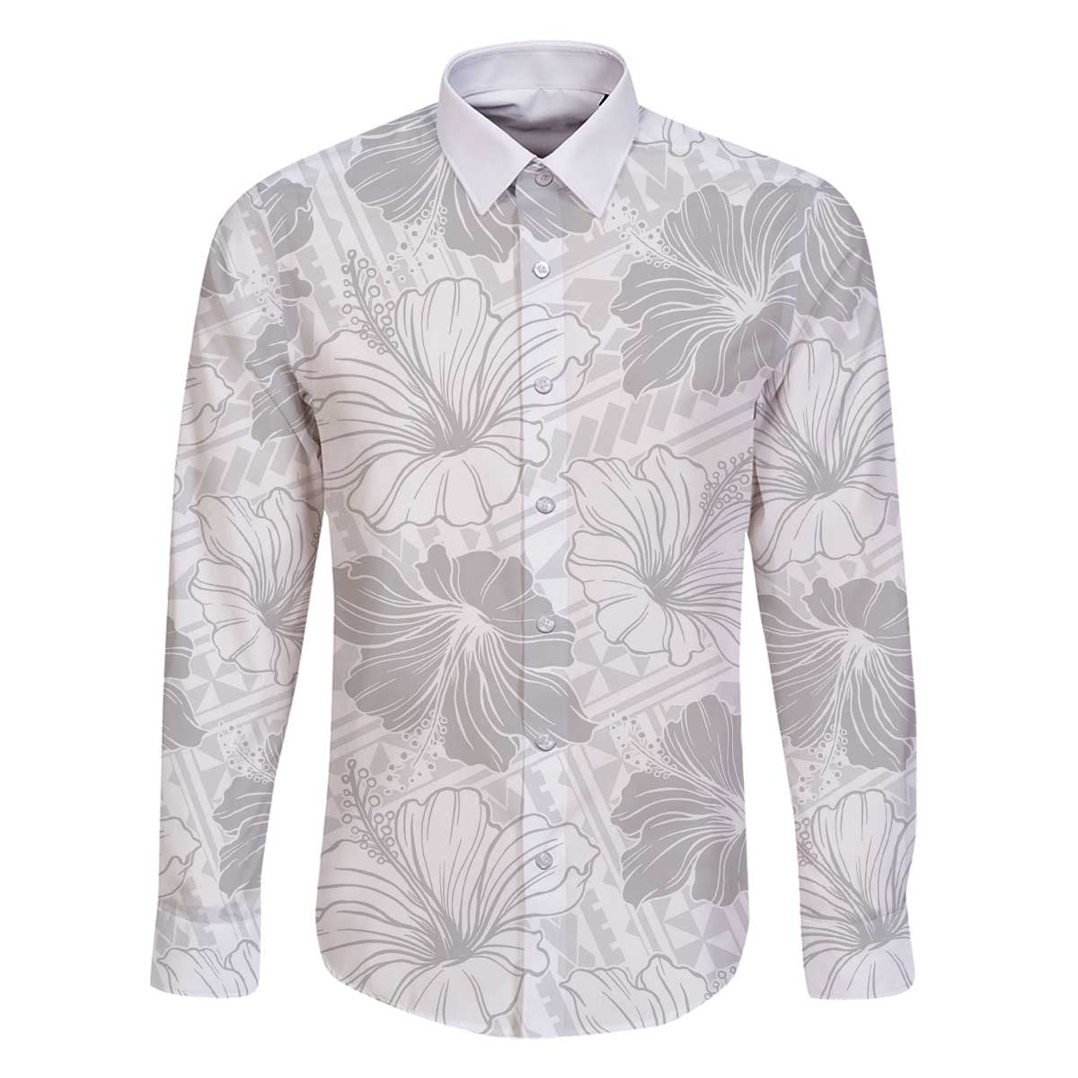 Samoa Lotu Tamaiti Family Matching Off The Shoulder Long Sleeve Dress and Hawaiian Shirt White Sun Day Beauty Hibiscus Ver01