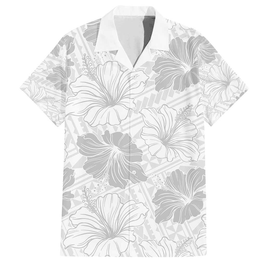 Samoa Lotu Tamaiti Family Matching Tank Maxi Dress and Hawaiian Shirt White Sun Day Beauty Hibiscus Ver01